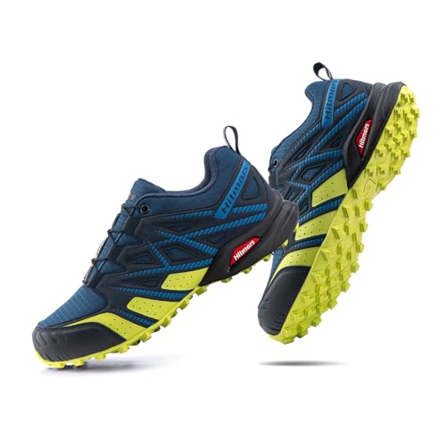 Hitmars Trailrunning Schuhe Männer Damen Trail Running Schuhe Herren Traillaufschuhe Trekkingschuhe Wanderschuhe Laufschuhe Unisex Blau-Grün EU 42 von Hitmars