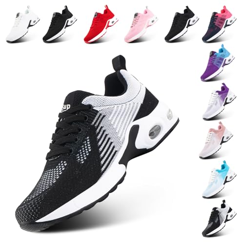 Hitmars Turnschuhe Damen Sportschuhe Sneaker Laufschuhe Tennisschuhe Fitnessschuhe Joggingschuhe Running-Schuhe Leichte Atmungsaktiv Schwarz EU 37 von Hitmars