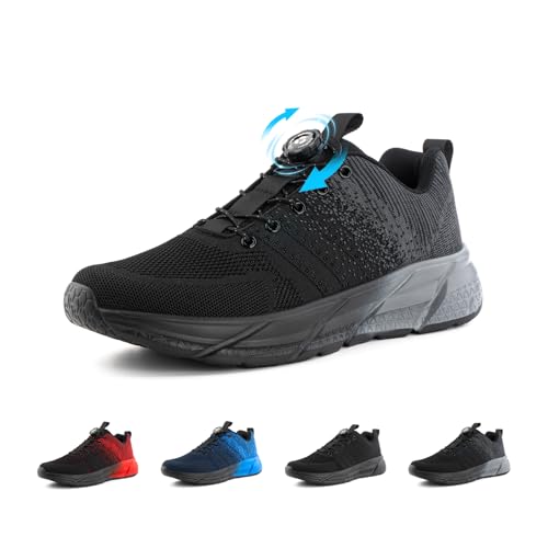 Hitmars Turnschuhe Herren Damen Laufschuhe Sportschuhe Leicht rutschfeste Sneaker Running Fitness Outdoor Männer Straßenlaufschuhe Mesh UDI1-Grau EU41 von Hitmars