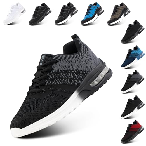 Hitmars Turnschuhe Herren Damen Sneaker Laufschuhe Air Luftpolster Sportschuhe Joggingschuhe Running Sport Schuhe Leicht Atmungsaktiv Fitness Outdoor Grau EU 37 von Hitmars