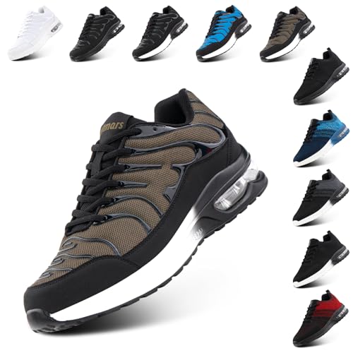 Hitmars Turnschuhe Herren Damen Sneaker Laufschuhe Air Luftpolster Sportschuhe Joggingschuhe Running Sport Schuhe Leicht Atmungsaktiv Fitness Outdoor Grün EU 36 von Hitmars