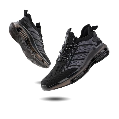 Hitmars Turnschuhe Herren Laufschuhe Damen Sportschuhe Tennisschuhe Running Shoes Schwarz-3 EU 41 von Hitmars