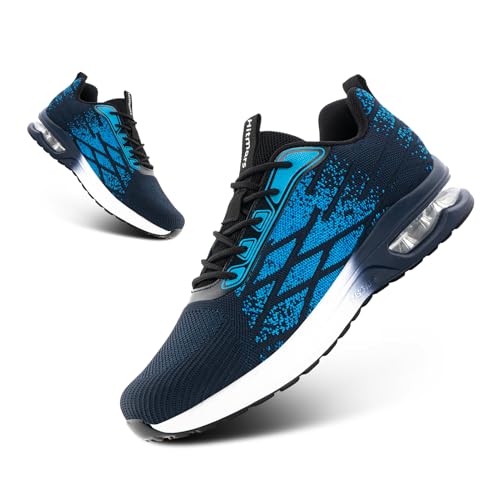 Hitmars Turnschuhe Herren Laufschuhe Sneaker Sportschuhe Tennisschuhe Fitnessschuhe Joggingschuhe Running-Schuhe Straßenlaufschuhe Blau EU 48 von Hitmars