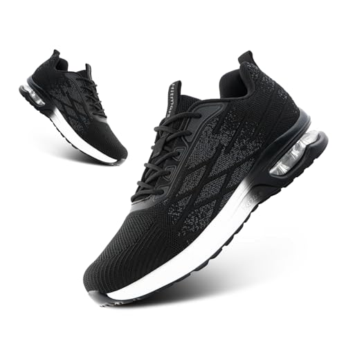 Hitmars Turnschuhe Herren Laufschuhe Sneaker Sportschuhe Tennisschuhe Fitnessschuhe Joggingschuhe Running-Schuhe Straßenlaufschuhe Grau EU 45 von Hitmars