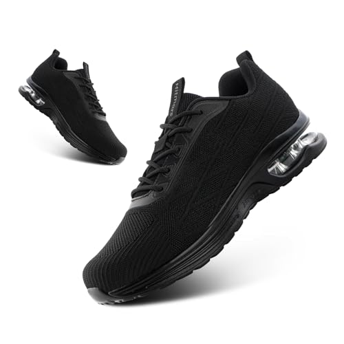 Hitmars Turnschuhe Herren Laufschuhe Sneaker Sportschuhe Tennisschuhe Fitnessschuhe Joggingschuhe Running-Schuhe Straßenlaufschuhe Schwarz EU 39 von Hitmars