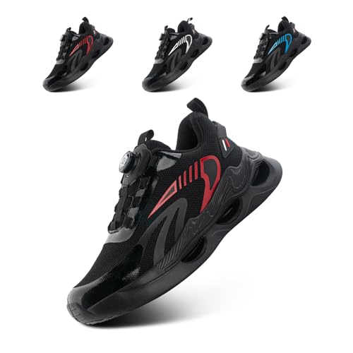 Hitmars Turnschuhe Herren Laufschuhe Sportschuhe Straßenlaufschuhe Joggingschuhe Seanker Herren Atmungsaktiv Bequeme Leichte Rot EU39 von Hitmars