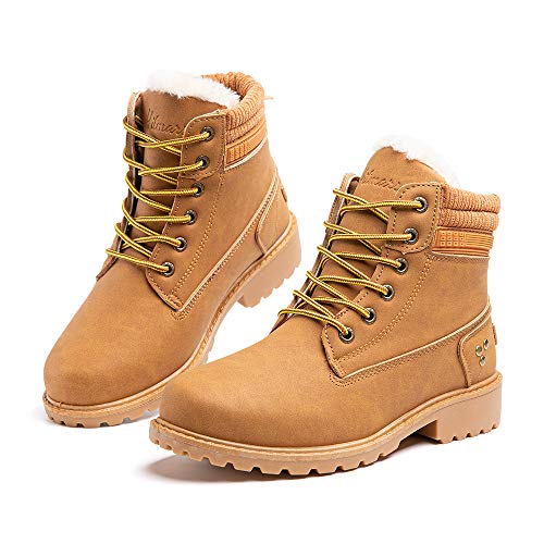 Hitmars Winterstiefel Damen Gefüttert Warme Winterschuhe Mode PU Vamp Schneestiefel Frauen Rutschfeste Outdoor Beiläufig Schnüren Flach 3.2 CM3 Braun Größe 36 EU Hitmars Winterstiefel Damen Gefüttert Warme Winterschuhe Mode PU Vamp Schneestiefel Frauen Rutschfeste Outdoor Beiläufig Schnüren Flach 3.2 CM3 Braun Größe 36 EU von Hitmars