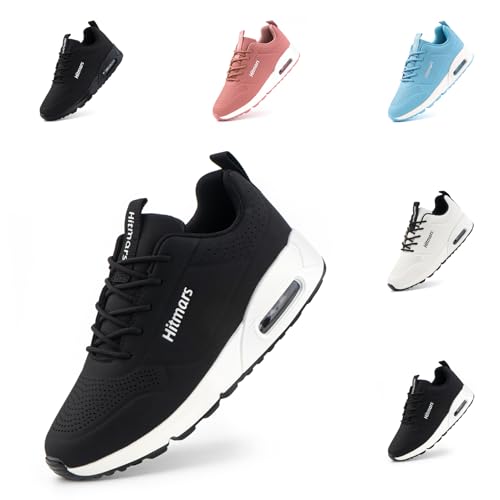 Turnschuhe Damen Sportschuhe Laufschuhe Joggingschuhe Straßenlaufschuhe Trainings Running Tennis Fitness Schuhe Sneaker Dwg823 Schwarz-Weiß EU 36 von Hitmars