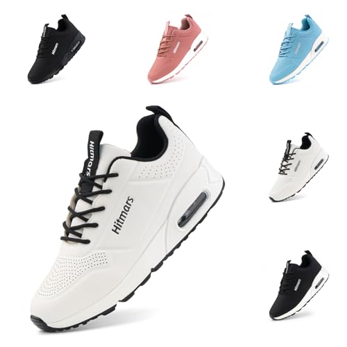 Turnschuhe Damen Sportschuhe Laufschuhe Joggingschuhe Straßenlaufschuhe Trainings Running Tennis Fitness Schuhe Sneaker Dwg823 Weiß EU 36 von Hitmars