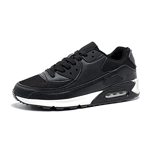 Turnschuhe Herren Sportschuhe Damen Laufschuhe Mit Dämpfung Sneakers Straßenlaufschuhe Fashion Fitness Schuhe Atmungsaktiv Leichte Schwarz EU43 von Hitmars