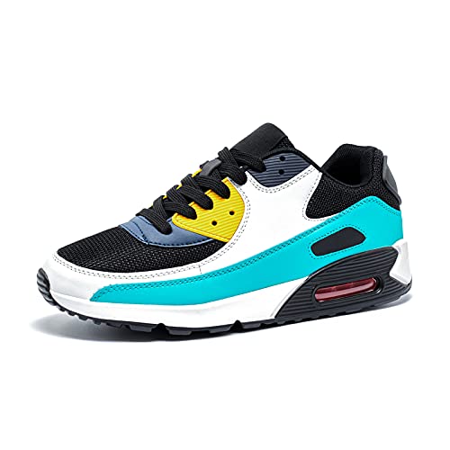 Turnschuhe Herren Sportschuhe Damen Laufschuhe Mit Dämpfung Sneakers Straßenlaufschuhe Fashion Fitness Schuhe Atmungsaktiv Leichte Grün EU42 von Hitmars