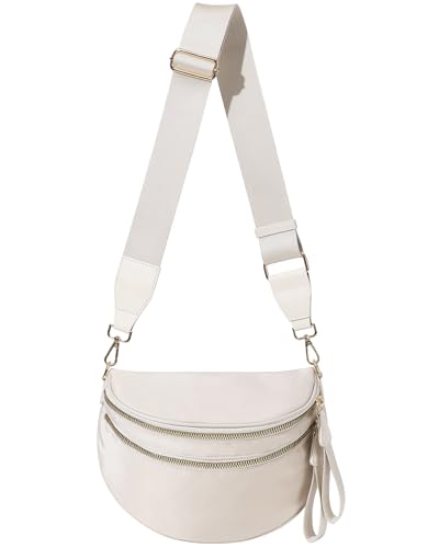 Hitnow Große Nylon-Bauchtasche für Damen, geräumige Crossbody-Bauchtasche mit verstellbarem Riemen in Übergröße, Beige 01, modisch Hitnow Große Nylon-Bauchtasche für Damen, geräumige Crossbody-Bauchtasche mit verstellbarem Riemen in Übergröße, Beige 01, modisch von Hitnow