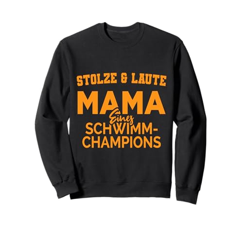 Stolze Mama Freistilschwimmerin Sport Design orange Sweatshirt von Hito & Ece Family Love