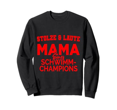 Stolze Mama Freistilschwimmerin Sport Design rot Sweatshirt von Hito & Ece Family Love