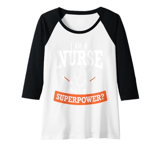 Damen Lustiges Krankenschwester-Superkraft-Geschenk-Design für Krankenschwestern Raglan Damen Lustiges Krankenschwester-Superkraft-Geschenk-Design für Krankenschwestern Raglan von Hito & Ece Funny Job Quotes