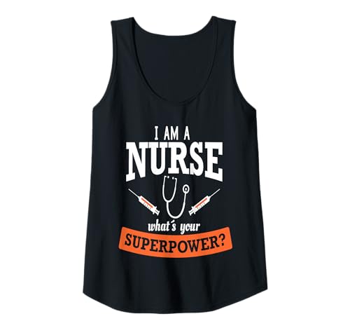 Damen Lustiges Krankenschwester-Superkraft-Geschenk-Design für Krankenschwestern Tank Top Damen Lustiges Krankenschwester-Superkraft-Geschenk-Design für Krankenschwestern Tank Top von Hito & Ece Funny Job Quotes