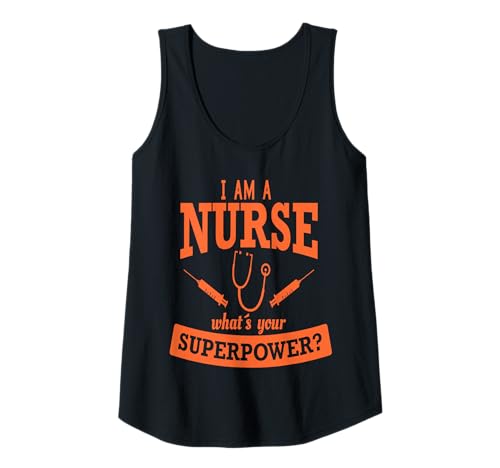 Damen Lustiges Krankenschwester-Superpower-Geschenk-Design für Krankenschwestern, orange voll Tank Top Damen Lustiges Krankenschwester-Superpower-Geschenk-Design für Krankenschwestern, orange voll Tank Top von Hito & Ece Funny Job Quotes