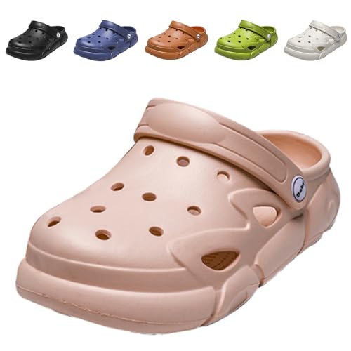 Hitopteu Kinder Clogs Gartenschuhe Dinosaurier Pantoffeln Leicht Gartenclogs rutschfeste Slippers EU 32-33 von Hitopteu
