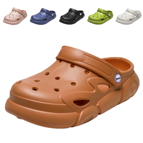 Hitopteu Kinder Clogs Gartenschuhe Dinosaurier Pantoffeln Leicht Gartenclogs rutschfeste Slippers EU 34-35 von Hitopteu