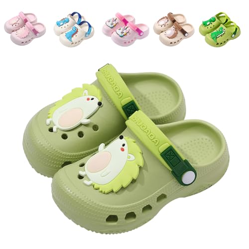 Hitopteu Kinder Clogs Jungen Mädchen Dinosaurier Leicht Gartenschuhe Hausschuhe Kinder Grün 140 EU 21-22 von Hitopteu