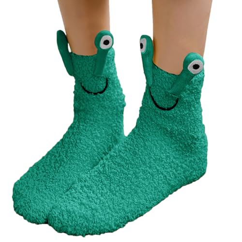 Flauschige Schneckensocken,Lustige Schneckensocken - Lässige Heimsocken,Elastische, atmungsaktive, dicke, lustige, weiche, flauschige, bequeme Socken, Weihnachtsgeschenke für Damen und Mädchen Hitrod von Hitrod