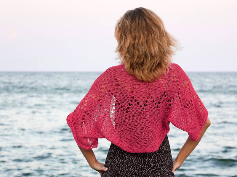 Himbeere Sommer Shrug Handgestrickt Bolero Damen Jacke Abendkleid Vertuschen Baumwolle Strickjacke Plus Größe Spitze Pullover Stricken Häkeln von HitsKnits