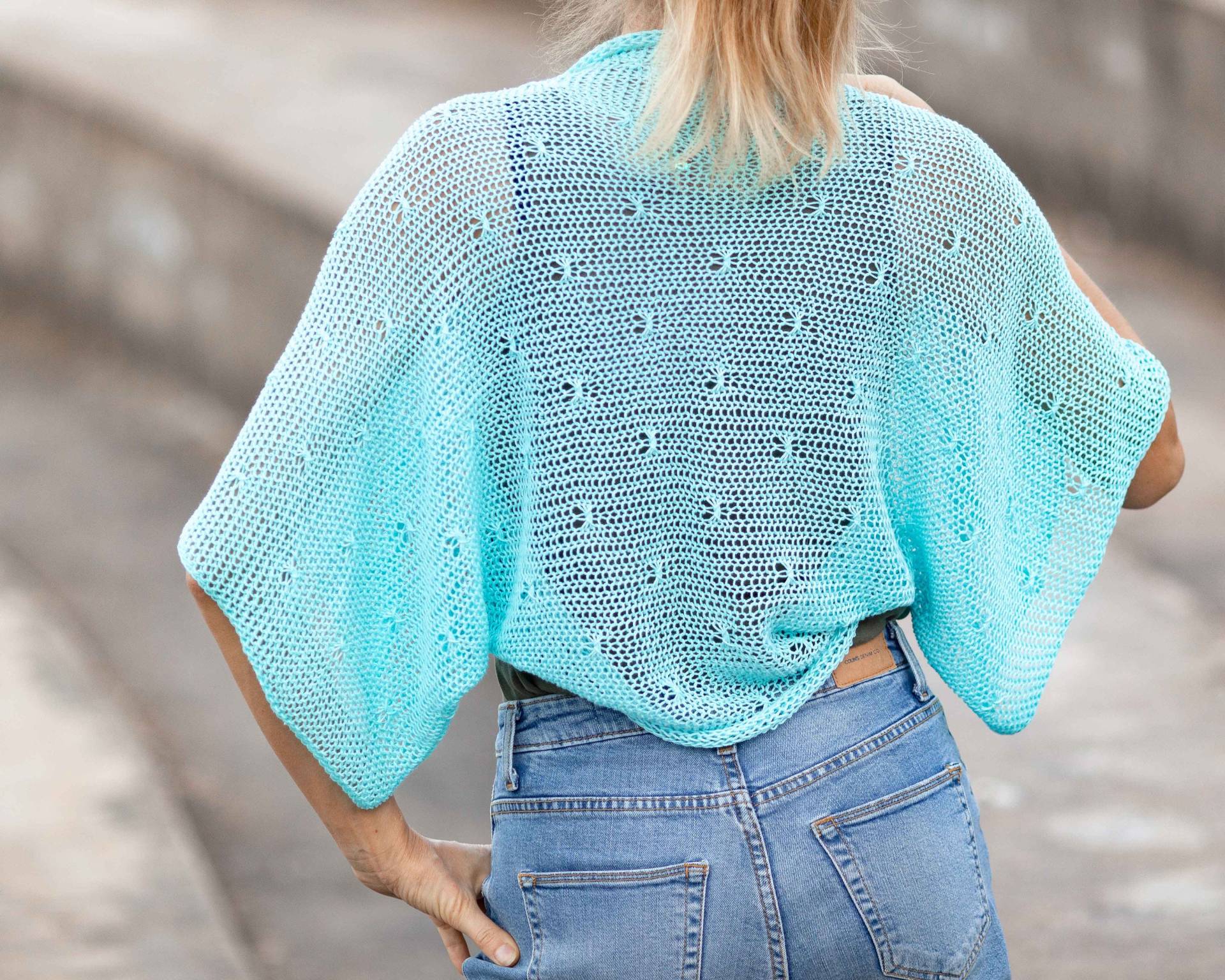 Sommer Offen Shrug Kurze Ernte Cardigan Helltürkis Gestrickt Häkeln Bolero Frauen Boho Kleidung Hochzeit Brautkleid Vertuschung Armbedeckung Sommer Offen Shrug Kurze Ernte Cardigan Helltürkis Gestrickt Häkeln Bolero Frauen Boho Kleidung Hochzeit Brautkleid Vertuschung Armbedeckung von HitsKnits