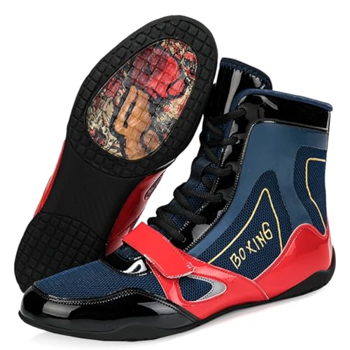 Hiuzylqx Boxschuhe Herren High Top Wrestling Fitness Training Ringerschuhe Atmungsaktives rutschfeste Boxstiefel Fitnessstudio,B,47 EU Hiuzylqx Boxschuhe Herren High Top Wrestling Fitness Training Ringerschuhe Atmungsaktives rutschfeste Boxstiefel Fitnessstudio,B,47 EU von Hiuzylqx