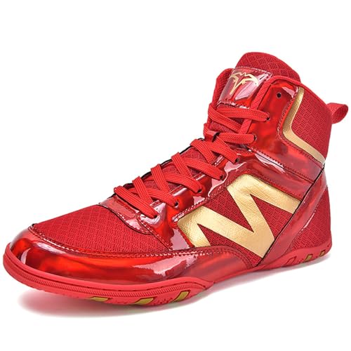 Hiuzylqx Boxschuhe Herren Ringerschuhe High Top rutschfeste,Atmungsaktiv Leichte Kampfsportschuhe FüR Wrestling,Crossfit Und Gewichtheben,B,45 EU von Hiuzylqx