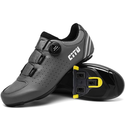 Hiuzylqx Fahrradschuhe Herren Damen Rennradschuhe Kompatibel mit Peloton SPD ARC Look Delta Cleats Draussen Spin Schuhe Reitschuhe,Grau,47 EU Hiuzylqx Fahrradschuhe Herren Damen Rennradschuhe Kompatibel mit Peloton SPD ARC Look Delta Cleats Draussen Spin Schuhe Reitschuhe,Grau,47 EU von Hiuzylqx