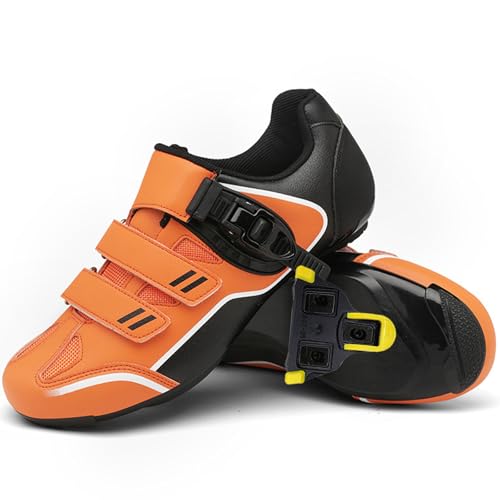 Hiuzylqx Fahrradschuhe Herren Kompatibel mit Peloton Look SPD SPD-SL Delta Lock Pedal Reitschuhe Draussen Atmungsaktiv Leicht Spinning Radsportschuhe,Orange,38 EU Hiuzylqx Fahrradschuhe Herren Kompatibel mit Peloton Look SPD SPD-SL Delta Lock Pedal Reitschuhe Draussen Atmungsaktiv Leicht Spinning Radsportschuhe,Orange,38 EU von Hiuzylqx