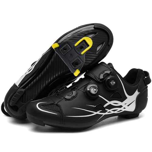 Hiuzylqx Fahrradschuhe Herren Kompatibel mit Peloton Look SPD SPD-SL Delta Lock Pedal Rennrad Schuhe Leicht Spinning Radsportschuhe,B,42 EU von Hiuzylqx