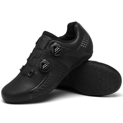Hiuzylqx Fahrradschuhe Herren rutschfeste No-Lock Atmungsaktive Rennrad Und Mountainbike Schuhe Mit Gummisohle,Schwarz,43 EU von Hiuzylqx