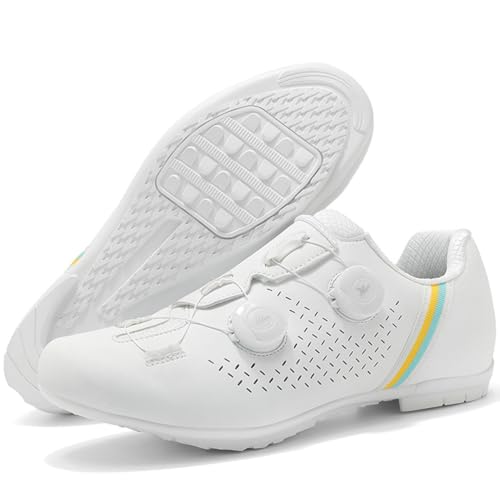 Hiuzylqx Fahrradschuhe für Herren Gummisohle Rennrad Und Mountainbike Schuhe Atmungsaktive rutschfeste No-Lock Radsportschuhe Unisex,A,40 EU von Hiuzylqx