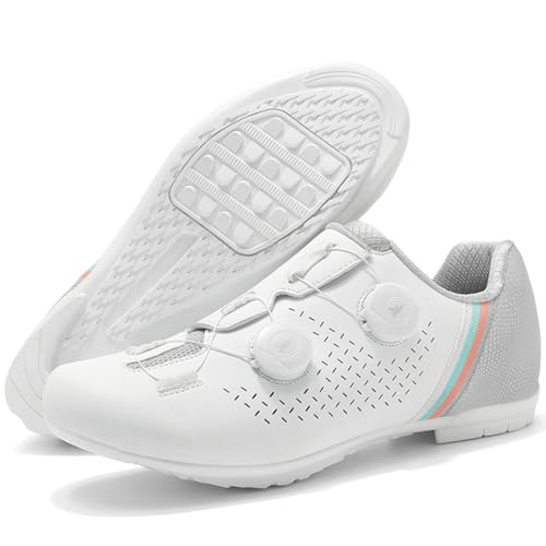 Hiuzylqx Fahrradschuhe für Herren Gummisohle Rennrad Und Mountainbike Schuhe Atmungsaktive rutschfeste No-Lock Radsportschuhe Unisex,B,37 EU von Hiuzylqx