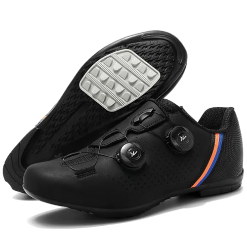 Hiuzylqx Fahrradschuhe für Herren Gummisohle Rennrad Und Mountainbike Schuhe Atmungsaktive rutschfeste No-Lock Radsportschuhe Unisex,C,41 EU von Hiuzylqx