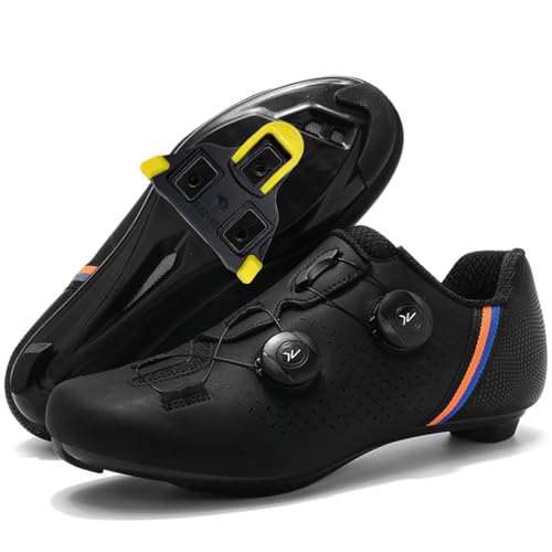 Hiuzylqx Fahrradschuhe für Herren Rennradschuhe Radschuhe Kompatibel mit Peloton Look SPD SPD-SL Delta Lock Pedal Atmungsaktive Reitschuhe,C,39 EU von Hiuzylqx