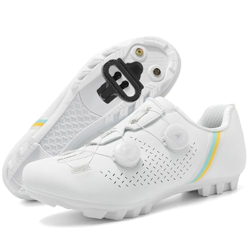 Hiuzylqx Herren MTB Schuhe Mountainbike Schuhe Fahrradschuhe Kompatibel mit Shimano SPD 2-Bolts Pedals Leichte & Atmungsaktive Radsportschuhe,A,38 EU von Hiuzylqx