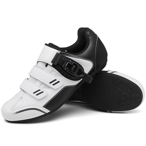 Hiuzylqx Herren rutschfeste No-Lock MTB-Radschuhe Mit Gummisohle Rennrad Und Mountainbike Schuhe,Weiß,45 EU Hiuzylqx Herren rutschfeste No-Lock MTB-Radschuhe Mit Gummisohle Rennrad Und Mountainbike Schuhe,Weiß,45 EU von Hiuzylqx