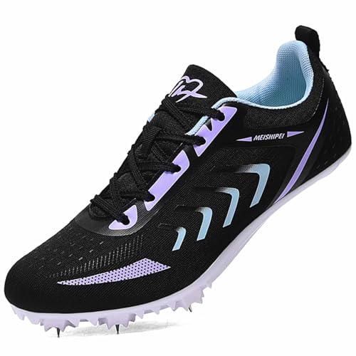 Hiuzylqx Leichtathletikschuhe 7 Nagel Schuhe Unisex Wettbewerb Leichtathletik Schuhe Langstreckenlauf Training,Schwarz,34 EU von Hiuzylqx