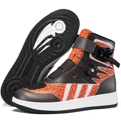 Hiuzylqx Motorradsteifel Herren Motorradschuhe Stiefeletten Wasserdichtes Motorrad-Offroad-Schuhe Leder mit Knöchelstütze, Anti Rutsch Sohle, Schaltgriff,B,43 EU von Hiuzylqx