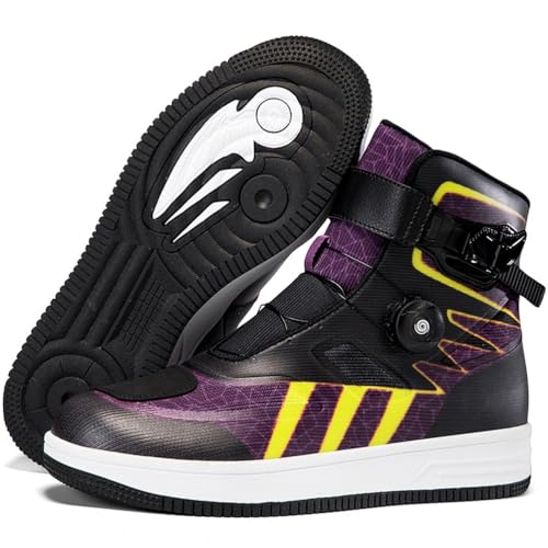 Hiuzylqx Motorradsteifel Herren Motorradschuhe Stiefeletten Wasserdichtes Motorrad-Offroad-Schuhe Leder mit Knöchelstütze, Anti Rutsch Sohle, Schaltgriff,C,42 EU von Hiuzylqx