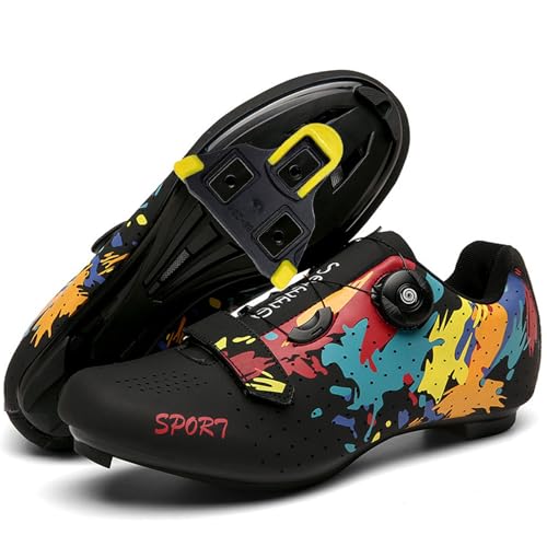 Hiuzylqx Radsportschuhe Fahrradschuhe Herren Kompatibel mit Peloton SPD SPD-SL Look Delta Rennradschuhe Atmungsaktiv Leicht Spinning,Schwarz,47 EU Hiuzylqx Radsportschuhe Fahrradschuhe Herren Kompatibel mit Peloton SPD SPD-SL Look Delta Rennradschuhe Atmungsaktiv Leicht Spinning,Schwarz,47 EU von Hiuzylqx