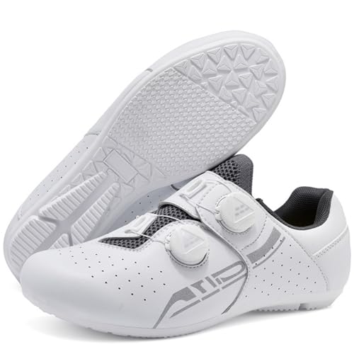 Hiuzylqx rutschfeste Fahrradschuhe Herren Rennrad und MTB Schuhe Mountainbike-Schuhe No-Lock Fahrradschuhe,Weiß,43 EU Hiuzylqx rutschfeste Fahrradschuhe Herren Rennrad und MTB Schuhe Mountainbike-Schuhe No-Lock Fahrradschuhe,Weiß,43 EU von Hiuzylqx
