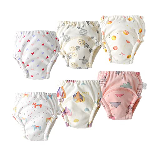 Hivia Töpfchen Trainingshose, 6 Stück Waschbare Trainingsunterhosen Kinder, Baby Töpfchen Trainingsunterwäsche für Mädchen 3-4 Jahre alt|100 von Hivia