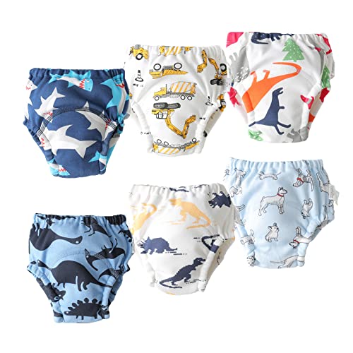 Hivia Töpfchen Trainingshose, 6 Stück Potty Training Pants Waschbar Töpfchen Trainingshose Kinder, Trainingshose Töpfchen Kinder für Jungen 4-5 Jahre alt|110 von Hivia