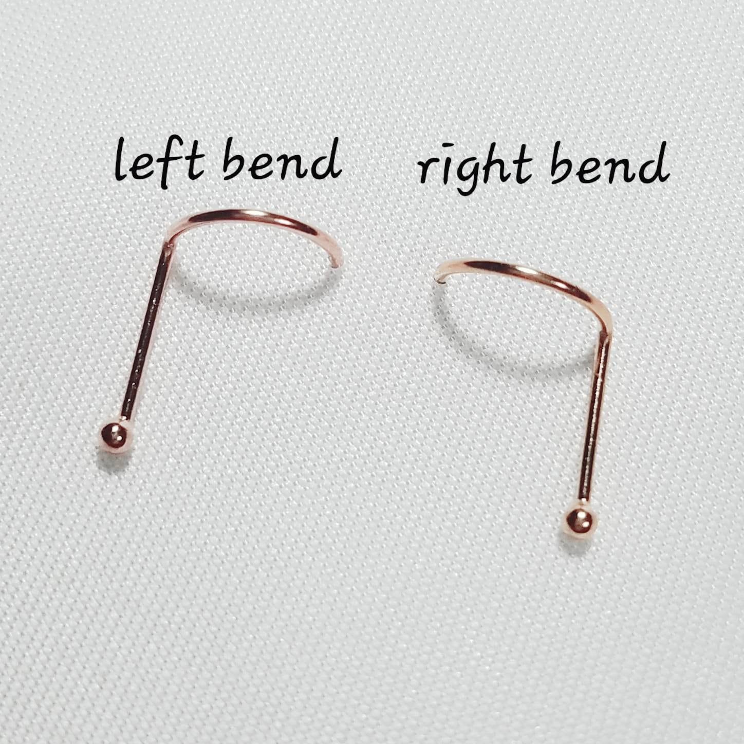 1, 0 Mm Kugel Nasenstecker - Roségold Tinynosestud 1 Stift 22 Gauge von HiwireJewelry
