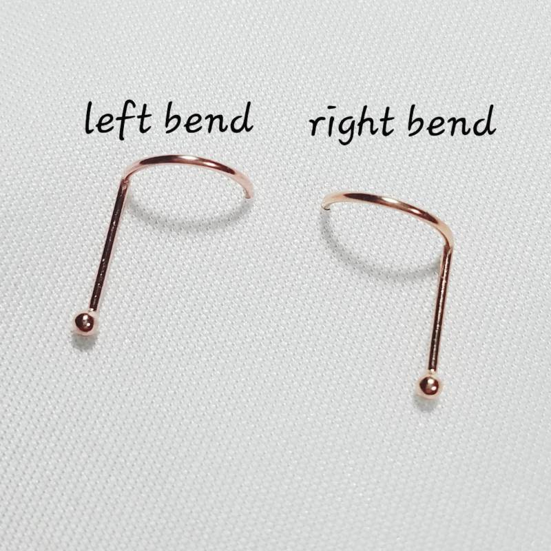 1, 0 Mm Kugel Nasenstecker - Roségold Tinynosestud 1 Stift 22 Gauge von HiwireJewelry
