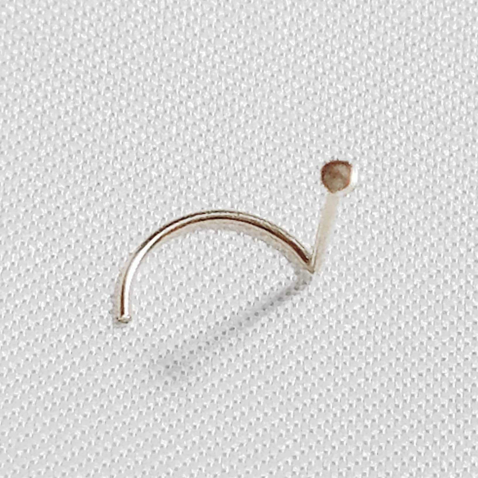 Echt Gold Tinynosestud - Kleiner Nasenstecker Echt 14 Karat 1.0 Mm Flache Scheibe 24 Gauge Nasenring Wird Niemals Geändert von HiwireJewelry