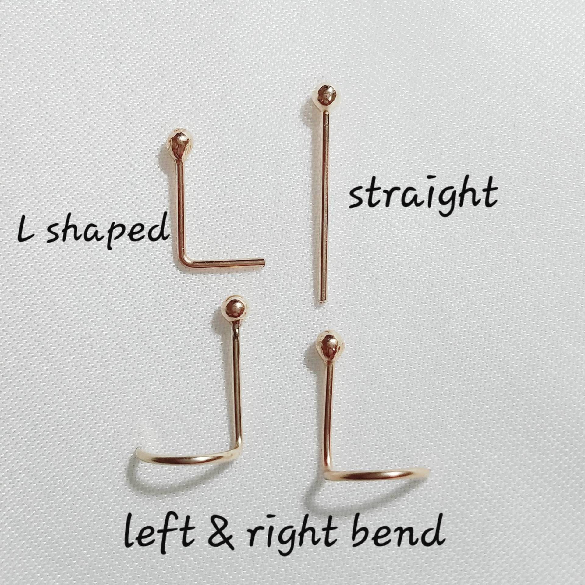 Echtgold Tinynosestud - Kleiner Nasenstecker Echtes Gold 14 Karat 2 Mm Kugel Durchmesser Wird Nie Anlaufen 20 Gauge von HiwireJewelry